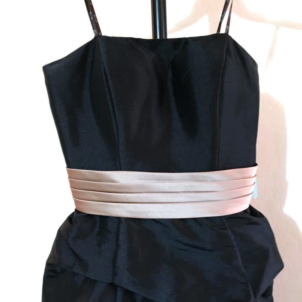 Camille La Vie Formal Evening Party Prom Pageant Dress Long Strapless Black 2 - Picture 4 of 11